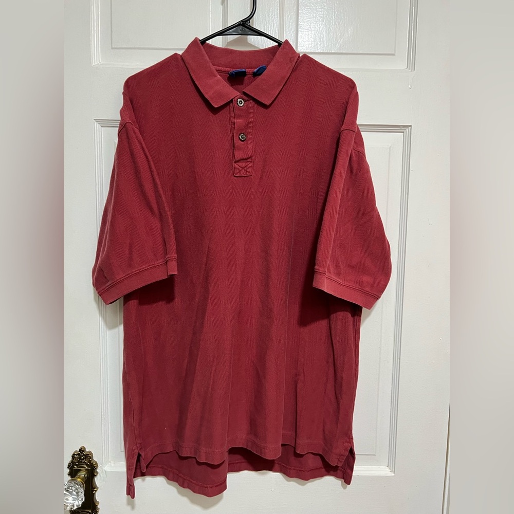 Mens Vintage Pendleton Red Collared Polo Shirt Size Large